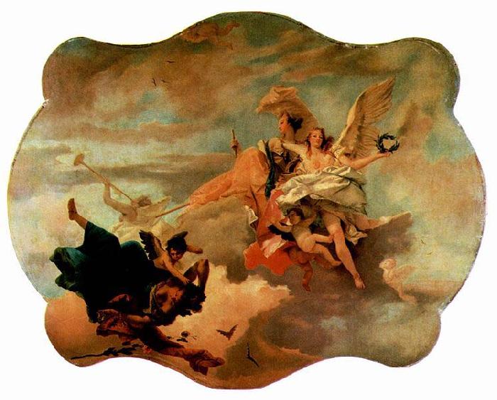 Giovanni Battista Tiepolo Triumphzug der Fortitudo und der Sapienzia oil painting image